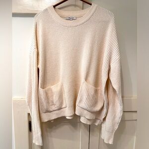 MADEWELL ribbed drop shoulder two pocket sweater